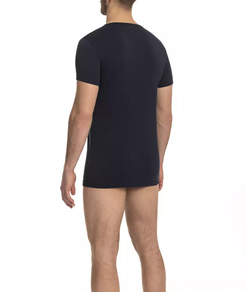 "Blaues Herren-T-Shirt aus Baumwolle"